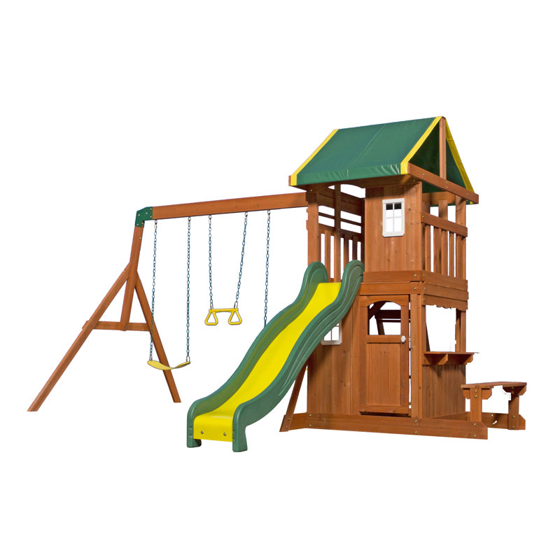 backyard discovery oakmont cedar wooden swing set backyard discovery oakmont cedar wooden swing set